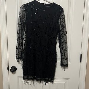 PrettyLittleThing Black Sequin Dress!